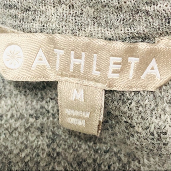 Athleta grey Undercover Camo sweater alpaca merino blend SZ M. G25 - Picture 8 of 9